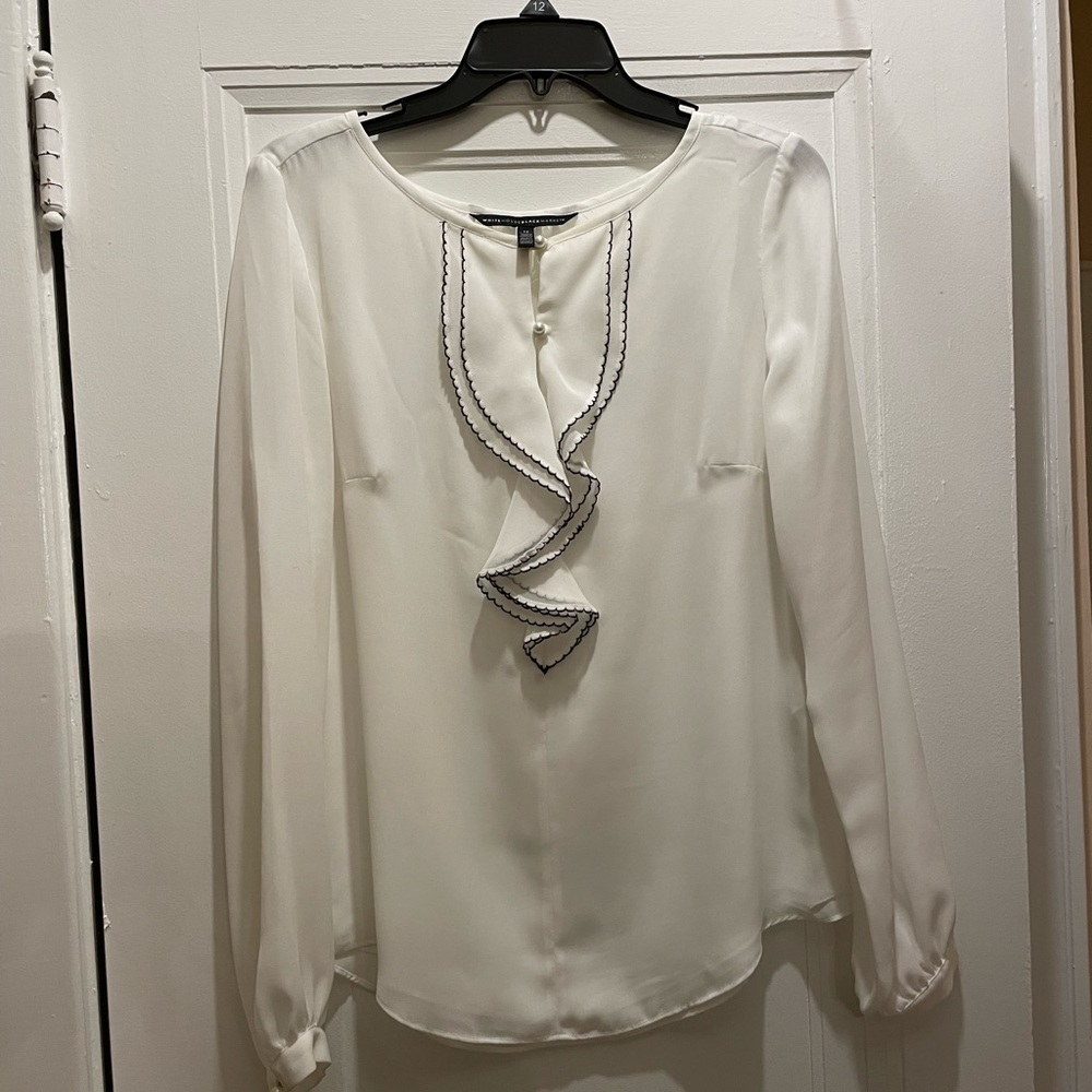 WHBM white blouse size 12